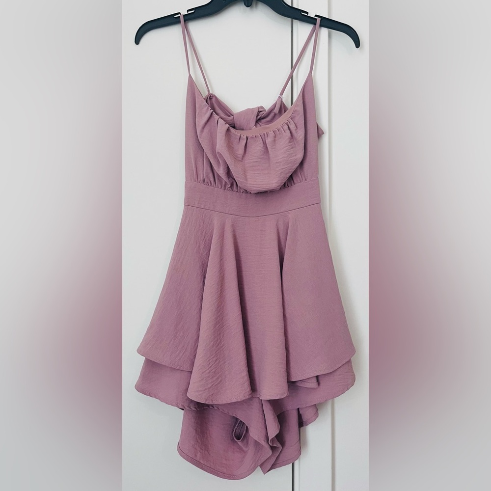 American Threads mauve pink silky romper